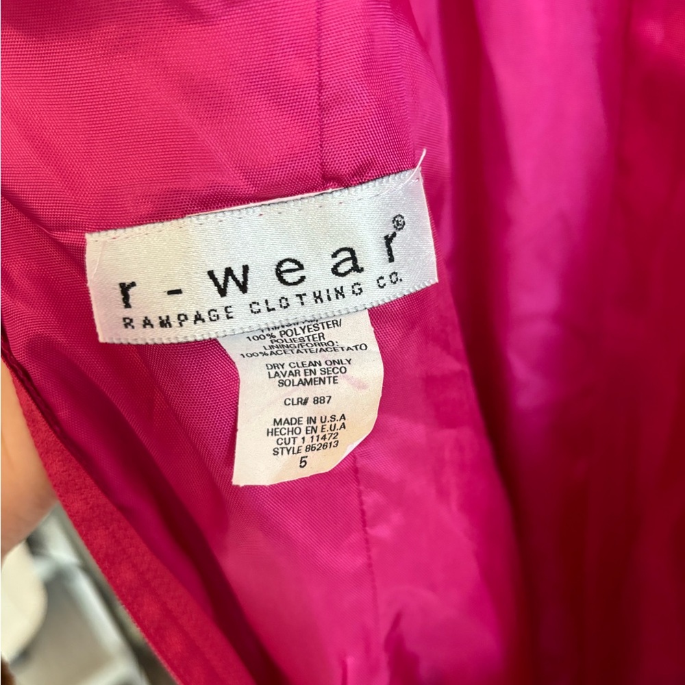 Vintage Rampage Y2K Bright Pink Feminine Fit Flare Tank Goint Out Summer Dress - Picture 5 of 5